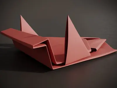 Origami Bolide-Paper car 3D model