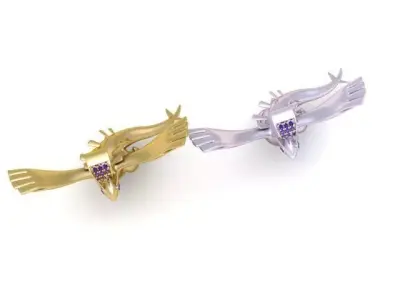 Golden Sky Dragon Pendant  Flying  3D Jewelry Model  3D print model