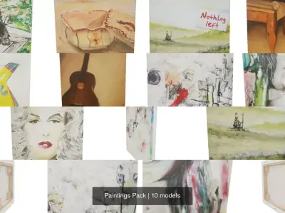 Paintings Pack 3D Model Collection