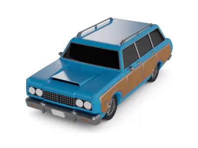 Station Wagon Car 3D model get