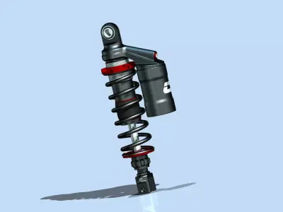 Rear Shock Absorber YSS G Series 300mm  High Detail 3D Model  3D print model
