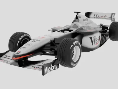 McLaren MP4-16 Low-poly 3D model