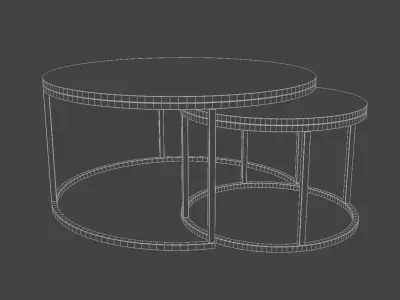 Round coffee tables 3D model