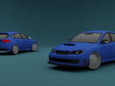 HATCHBACK CARS PACK Low-poly 3D model