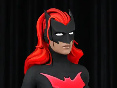 Batwoman Low-poly 3D model