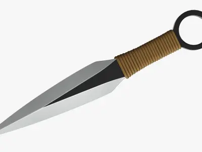 Knife throwing 07 3D model