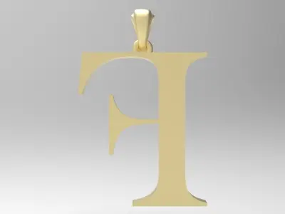 Alphabet Latin F 3D print model