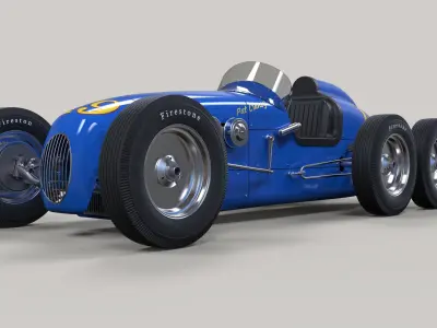 Pat Clancy Special six-wheeler Formula One 3D model