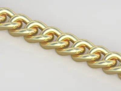 Cuban Bracelet model 3D printable model 0036-6 Free 3D print model