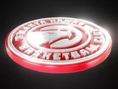 Atlanta Hawks logo - Cinematic - 3D print 3D model