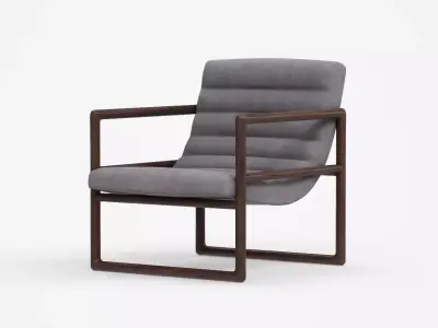 Elodie Armchair axis silver Low-poly 3D model