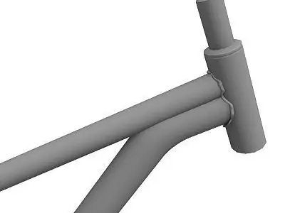 Detailed Bike Frame 2 3D model