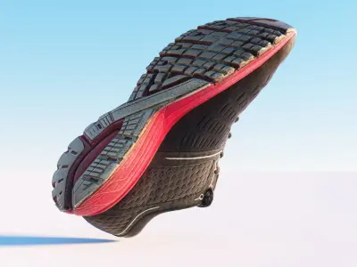 Running Shoe Low-poly 3D model