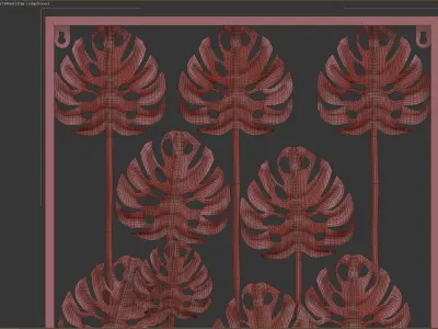 wall decor gold 3D model
