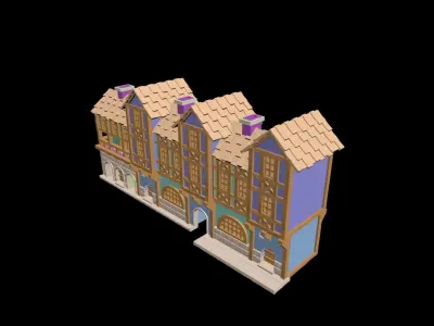 Medieval House 47 3D print model 3D model