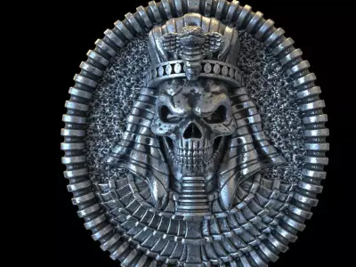  skull ring jewelry Egyptian vol1 3D print model