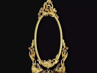 carved mirror 3D model 11