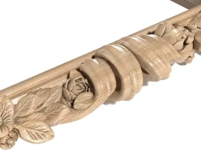 Frame-006 ornate wooden frame 3D model