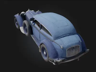 Classic Blue Elegance  Vintage Beauty in Timeless Blue 3D model