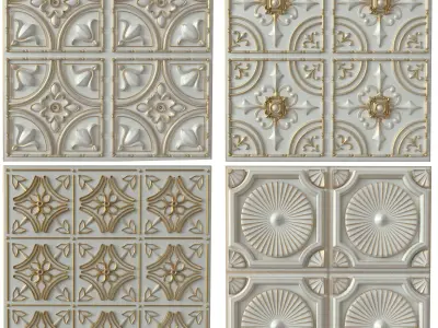 Decorative panels  - Set 1 3D model