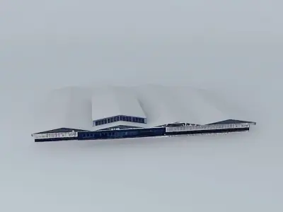 Hangar West Free 3D model