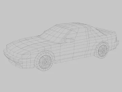 Nissan Silvia S13 1989 Low-poly 3D model