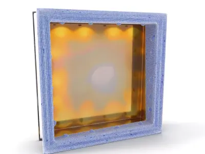 Illuminated Display Frame Model Pack with LED Lights Low-poly 3D model