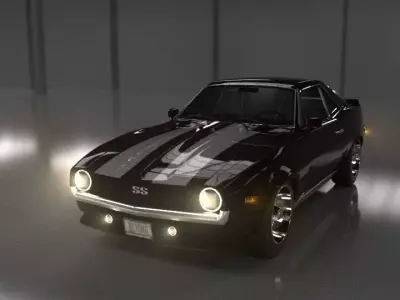 Chevrolet Camaro SS 1969 Rigged 3D model