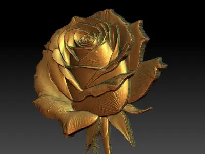 13 Rose CNC Relief Model 3D print model