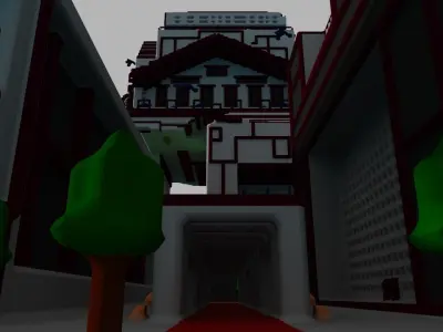 fly city Free low-poly 3D model