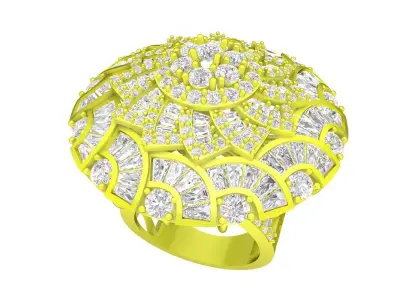 A7848 Luxury Diamond Fashion Women Ring 3D print model