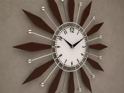 Leaf Shape Wall Clock 120 3D model