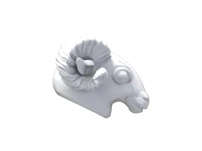3D Printable concept Sheep head 3D print model 3D print model