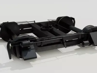 Train axis 3D model  Low-poly 3D model