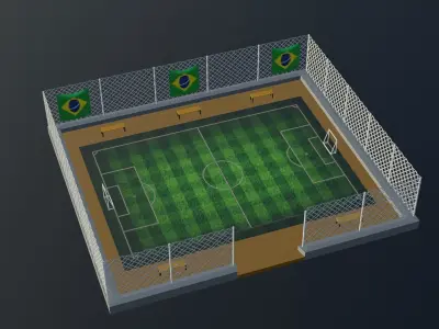 Soccer Stadium - Brazil Low-poly 3D model