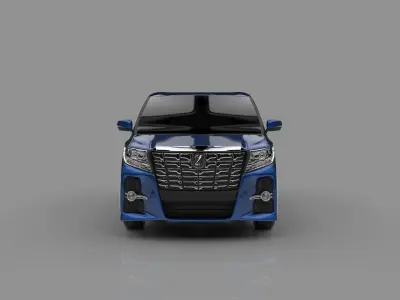Toyota Alphard  Vellfire  Low-poly 3D model