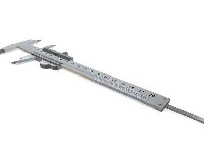 Vernier Caliper 3d model Low-poly 3D model
