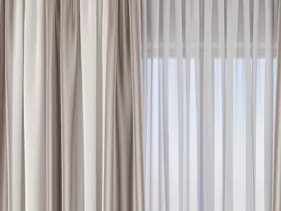 Set 53 Curtains 3D model