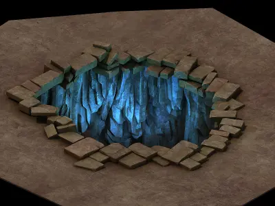 Stone Funeral Place - Tiankeng 01 3D model