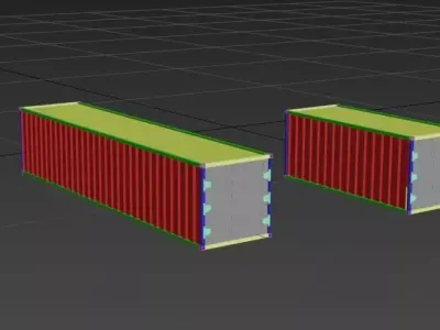 Container Model 20 feet and 40 feet 3D model