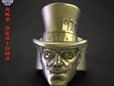 Ring Jewelry organic Magician v 154 3D print model