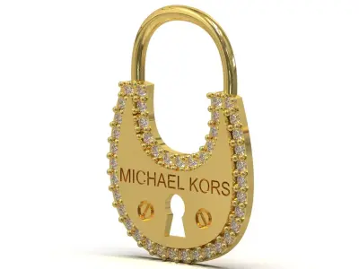 Diamond Padlock stl 3dm Pendant jp0359 3D print model