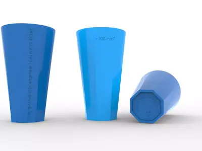 Mechanical engineer cup for 3D printing 3D model