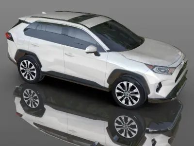 Toyota RAV4 2019 3D model Lowpoly Game Ready Asset Low-poly 3D model