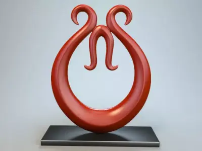 Abstract Figure 3D model 4