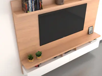 TV WALL 7 3D model