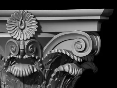 Complete corinthian column 3D model
