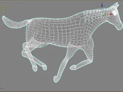 GALLOPING HORSE Low-poly 3D model