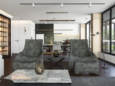 Modern living - B3 3D model