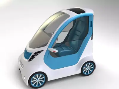 Electric car one place 01 3D model